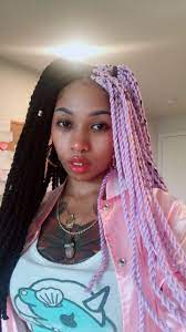 Ar Cissa Harajukutattoo Girls Hairstyles Braids Split Dyed Hair Braids Hairstyles Pictures