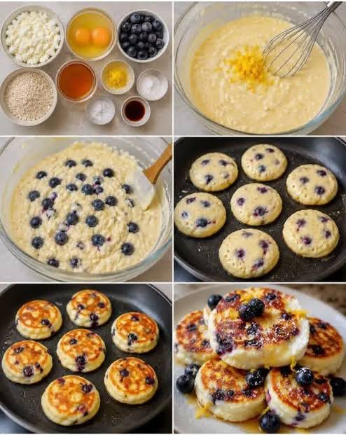 sourdough Blueberry Cottage Cheese Pancake Bites