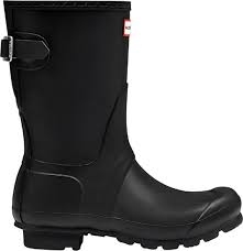 The timeless silhouettes of black hunter brand boots brings to mind rainy days, overcast skies, and umbrellas. Hunter Original Back Adjustable Short Rain Boots Women S Rei Co Op