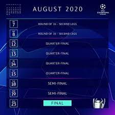 Uefa Champions League August Calendar Dates Bundesliga