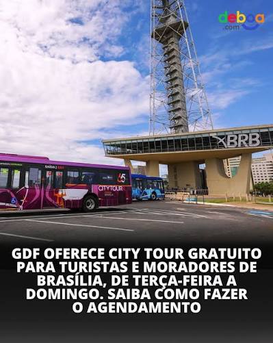 Brasília ganhou de presente um city tour cívico gratuito, que resgata a  beleza e a história da capital federal. Os ônibus saem do estacionamento  norte da Torre de TV, de terça-feira a