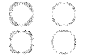 Create our own business logo, invites, labels, tags, also great for cardmaking, scrapbooking, crafts. Black Ornate Borders And Frames Wedding Clipart Elegant Victorian Border By Pravokrugulnik Thehungryjpeg Com