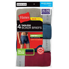 hanes men s tagless boxer briefs with comfort flex waistband 3xl