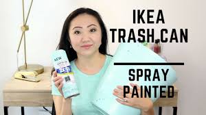 I made this kitchen trash can that automatically opens with the cabinet's door from ikea products.i used utrusta drawer that is originally for variera trash. Spray Painted Mint Green Ikea Trash Can Youtube
