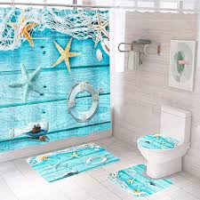 Sale fishing boat framed wall decor 5 stars (4) was: Buy Beach Bathroom Shower Curtain Sets With Rugs And Accessories Ocean Nautical Shower Curtain With 12 Hooks Durable Waterproof Fabric Shower Curtain Online In Uae B092hht7hv