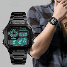 Vegans Dijital Celik Kordon Su Gecirmez Casio Retro Model Erkek Kol Saati 150 Tl Ucretsiz Kargo Si Mens Digital Watches Digital Wrist Watch Watches For Men