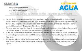 El sistema municipal de agua potable y alcantarillado de campeche avanza en la sustitución de tubería en al estado con el fin de mejorar y. Informacion Trabajos De Reparacion Smapac Campeche Hola Carmen