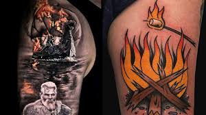 Men who are into smaller tattoo designs will like this fire match symbol. Show Off Your Burning Personality With The Best Fire Tattoo Designs