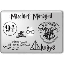 I Solemnly Swear That I Am Up To No Good Sticker Nerdy And Cool Macbook Stickers Apple Macbook Macbook Stickers Laptop Stickers