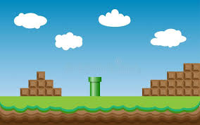 En ebay encuentras fabulosas ofertas en super mario bros. Viejo Juego De Video Retro Super Mario Bros Fondo Escenario Clasico De Diseno De Juegos Estilo Retro Ilustracion Del Vector Ilustracion De Paisaje Muchacho 170177929