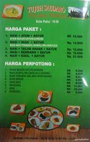 Masakan padang adalah nama yang digunakan untuk menyebut segala jenis masakan yang berasal dari kawasan minangkabau, provinsi sumatra barat. Selalu Diperbarui Menu Nasi Padang Tujuh Saudaro Bsd Tangerang