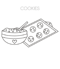 Pour the chocolate chips on top of the batter. Cookie Coloring Pages Playing Learning
