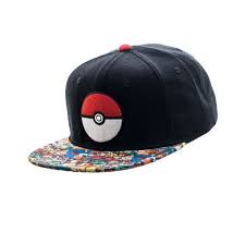 Pokemon Pokeball Snapback Pokemon Hat Pokemon Logo Black Pokemon
