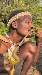 It's was beautiful day hadzabe tribe Eating honey