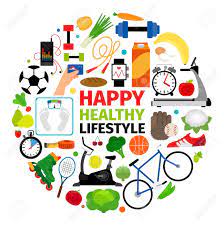 How to accept your food decisions on the road to a healthy lifestyle we may earn commission from links on this page, but we only recommend products we back. Healthy Lifestyle Emblem Fitness Promenade And Food Diet Icons Vector Round Label Royalty Free Cliparts Vectors And Stock Illustration Image 63423355