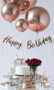 Woman Happy Birthday Flowers And Balloons Pin By Shiran Taub On Cake Smash Photos In 2020 Gold Birthday Party Birthday Party Decorations Rose Gold Party