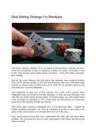 › card games played for money. Best Betting Strategy For Blackjack By Joinmega888 Issuu