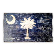 3'x5' indoor/parade style flag is available with pole hem, leather tabs and gold fringe. South Carolina State Vintage Wooden Flag Handmade Palmetto State Flags