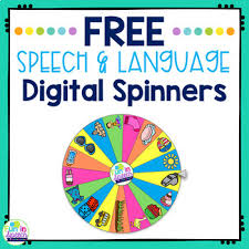 Speech therapy from the comfort of your home. Free Speech And Language Digital Spinners No Print Teletherapy Activities