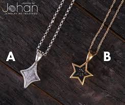 Jewelry By Johan Vote Post Which Of These Two Space Themed Pendant Necklaces Do You Prefer A Meteorite Star Necklace In Sterling Silver 3906 B Black Stardust Star Pendant In
