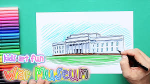 How To Draw And Color Auckland War Memorial Museum Memorial Museum War Memorial Drawings