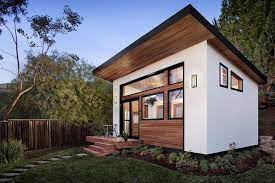 The homes are painted wood, and include a shaded deck space, plus full insulation and electricity, for a price of about $29,000. Flat Pack Tiny Homes You Can Build In A Flash Loveproperty Com