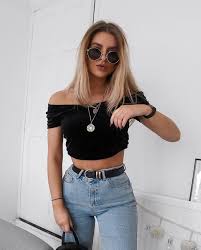 Just pair it with a denim skirt, slip on your slides, then explore the boardwalk. High Waisted And Crop Top Outfit Online Shopping