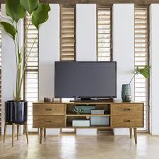 Meuble Tv Vintage 4 Tiroirs En Acacia Massif Maisons Du Monde Meubels Vintage Tv Interieur