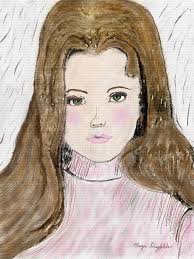 Sketch of husband and daughter making orange juice