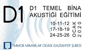 Mimarlar odası diyarbakır şubesi resmî web sitesi. D 1 Temel Bina Akustigi Egitimine Kayitlar Basladi Tmmob Mimarlar Odasi Gaziantep Subesi