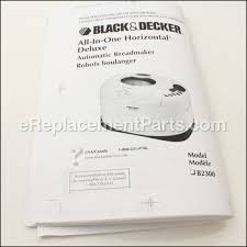 Black And Decker Bread Machine Parts Canada Black And Decker Bread Maker B2300 Ereplacementparts Com