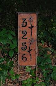 New House Address Panel Stake Rusted Steel 4 Designs To Etsy House Numbers Diy Plasma Cutter Art Metal Working