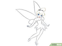 How To Draw Tinkerbell With Pictures Wikihow Draw some simple curves as your guides and only then go ahead and add all the additional details. how to draw tinkerbell with pictures