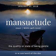 Mansuetude was first used in english in the 14th century, and it derives from the latin verb mansuescere, which means to tame. mansuescere itself comes from the noun manus (meaning. Today S Wordoftheday Is Mansuetude Language Merriamwebster Dictionary Weird Words Uncommon Words Unusual Words