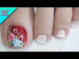 La decoración de uñas con flores no resulta exclusiva para la manos. Pies Unas Decoradas Con Flores Lindas Nail Art