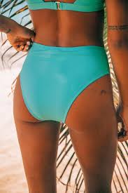 Baby blue swimsuits for women Light Blue High Rise Bikini Bottoms High Cut Swim Bottoms Lulus