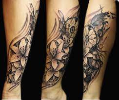 Lilies And Dream Catcher Tattoo Realistic Black And Grey S Flickr