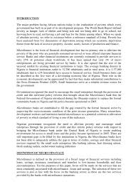 Microfinance allows for an added level of resiliency in the developing world. History Of Microfinance In Nigeria Economic Development Economics