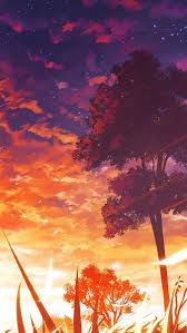 Anime Sunset Scenery Trees 4k Click Image For Hd Mobile And Desktop Wallpaper 3840x2160 1920x108 Scenery Wallpaper Anime Scenery Anime Scenery Wallpaper