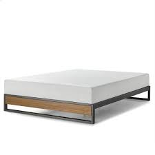 What matters is the bed should at least have a headboard even if it doesn't have a footboard or side rails. Platform Bed Frame Queen No Headboard