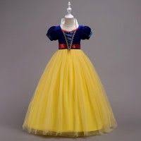 Girl Yellow Short Sleeve Cinderella Dress Red Elegance Dress Child Each Beautiful Princess Dress Birthday Party Word Dress Shoul Wish Princess Flower Girl Dresses Wedding Dresses For Girls Girls White Dress