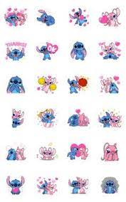 Stitch Angel Sticker For Line Whatsapp Android Iphone Ios Stitch Drawing Stitch And Angel Lelo And Stitch