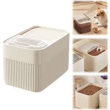 Dog & Cat Food Bin with Locking Lid & Measuring Cup, Keep Fresh(Large  Capacity, Durable)Pet Food & Coarse grain barrel Storage Container Airtight  30 lbs,White,9 pounds - Walmart.ca