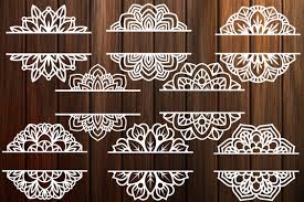 Download Mandala Svg Mandalas Svg Mandala Split Monogram Frame 854525 Cut Files Design Bundles