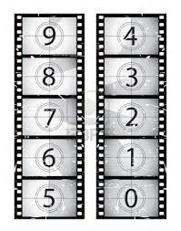 Alte Film Strip Countdown Filmstreifen Filmemachen Alte Filme