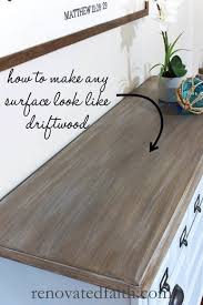 Three Easy Steps To A Diy Driftwood Finish On Any Surface In 2020 Weathered Wood Finish Stained Wood Beams Staining Wood
