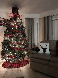 Buffalo Check Plaid Red And Black White And Black Country Style Chris Black Christmas Tree Decorations Black Christmas Trees Christmas Tree Decorations