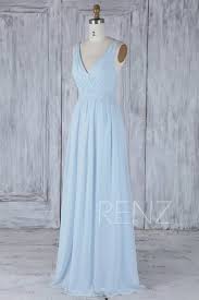 Bridesmaid Dress Light Blue Chiffon Dress Wedding Dress With Etsy Light Blue Bridesmaid Dresses Backless Bridesmaid Dress Blue Chiffon Dresses