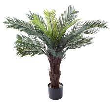 Pure Garden 36 In Potted Artificial Cycas Palm Tree Hw1500264 The Home Depot