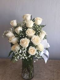 Send flowers west palm beach. Eden In White Colored Roses In West Palm Beach Fl Burst Of Class Florist